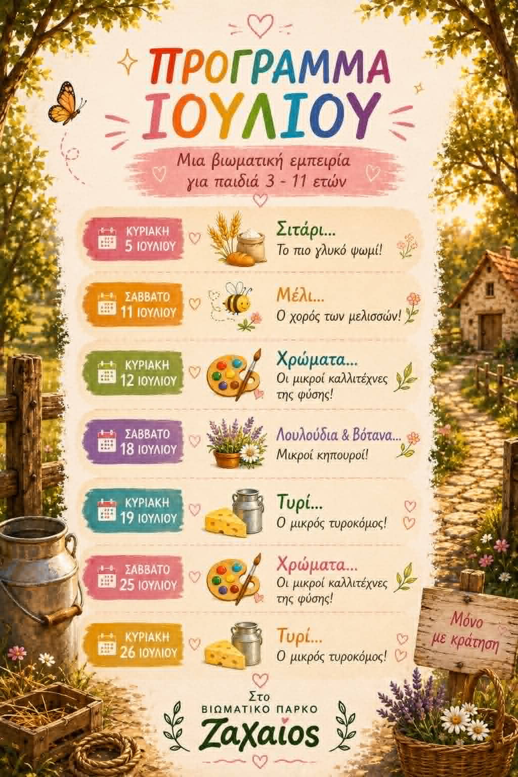 Βιωματικές Δράσεις Ιουλίου: Δημιουργία, Παιχνίδι και Μάθηση για Παιδιά Βιωματικές Δράσεις Ιουλίου: Δημιουργία, Παιχνίδι και Μάθηση για Παιδιά
